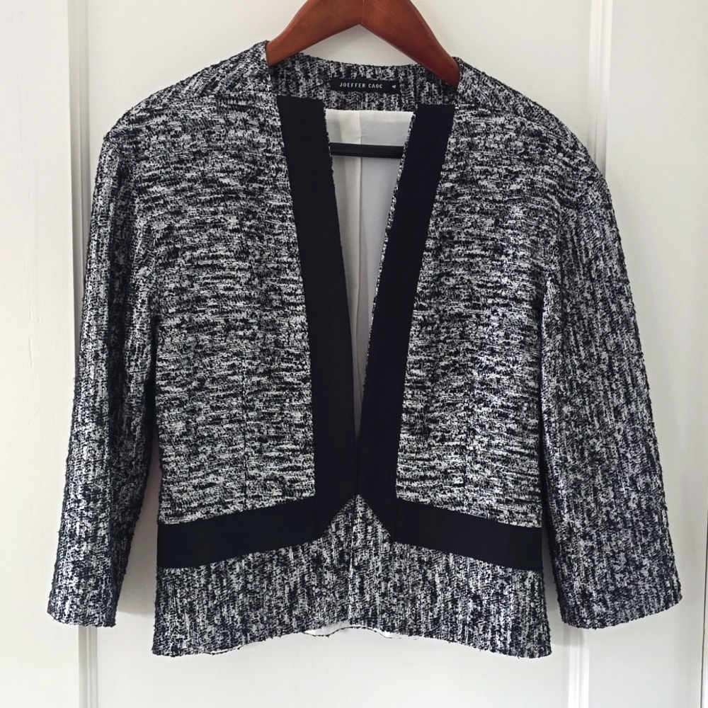 Classic black and white tweed jacket